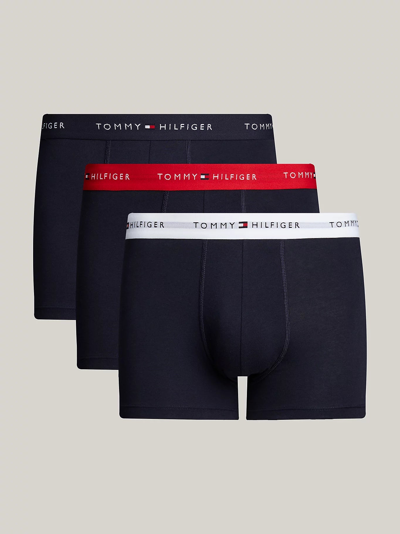 Tommy Hilfiger SIGNATURE COTTON Mens 3 Pack Trunks Navy