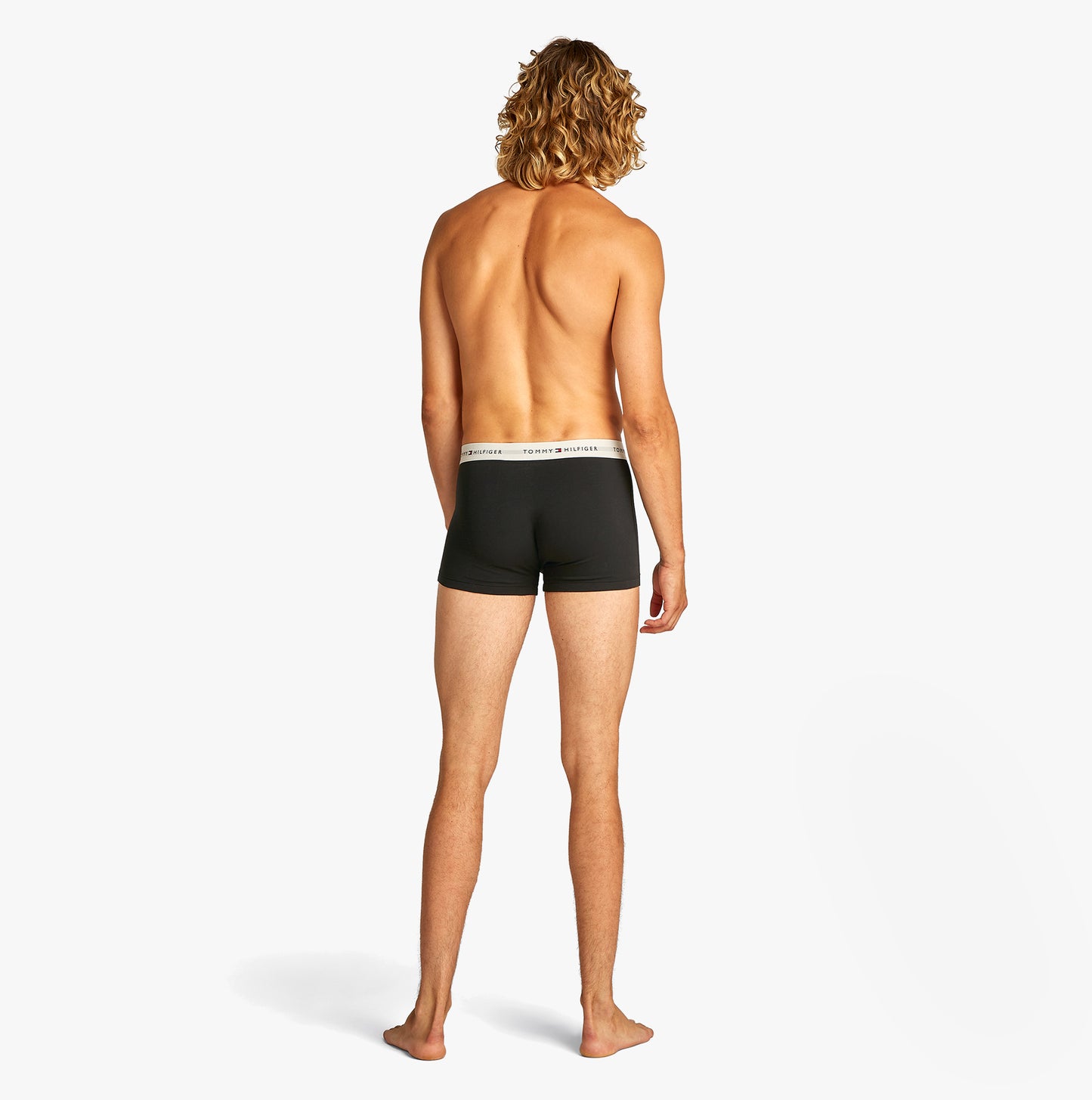 Tommy Hilfiger 3 Pack Mens Colour-Blocked Logo Trunks Multicoloured