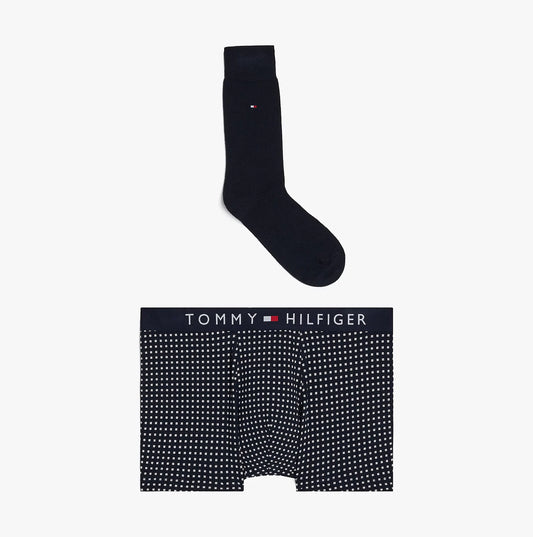Tommy Hilfiger ORIGINAL Mens Trunk & Sock Gift Set Navy