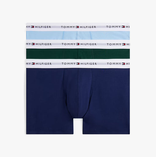Tommy Hilfiger Mens 3 Pack Logo Waistband Boxer Briefs Multi