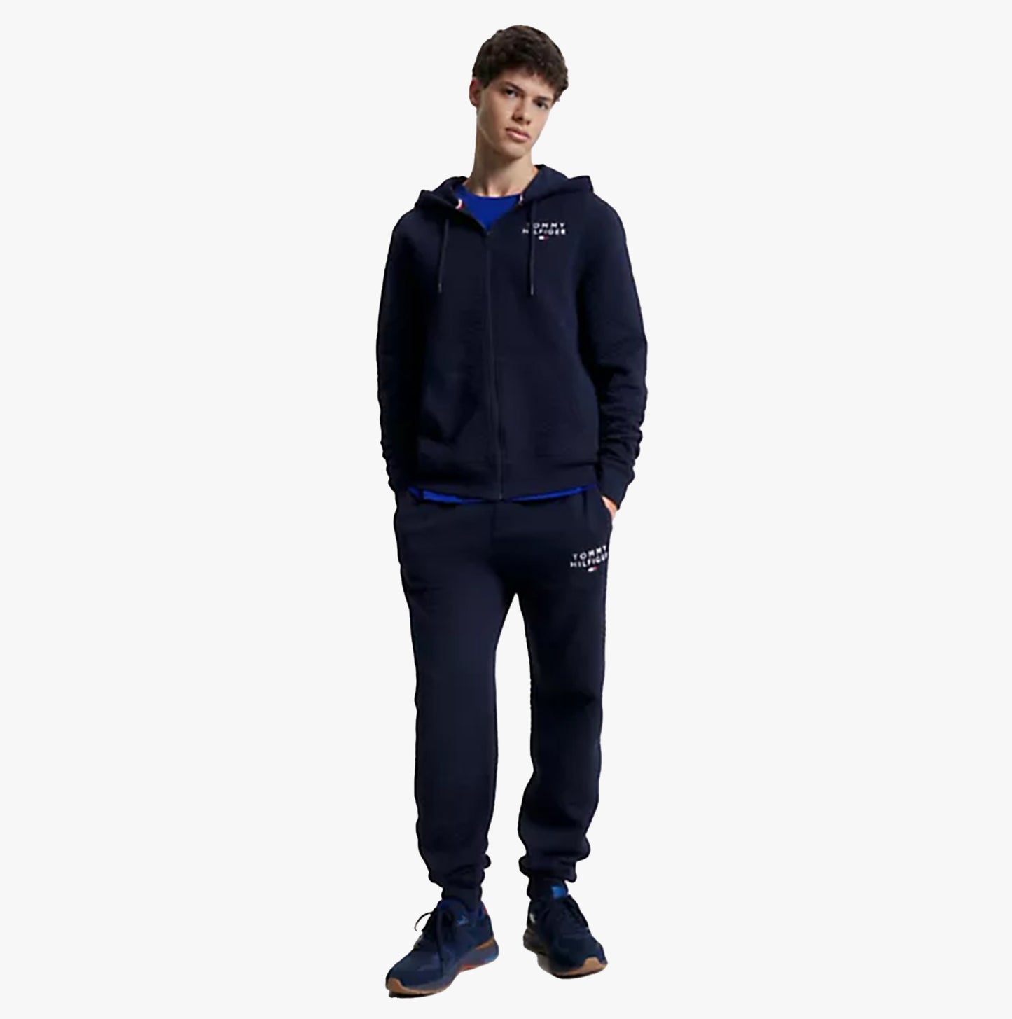 Tommy Hilfiger TH ORIGINAL Mens Diamond Quilted Lounge Joggers Desert Sky
