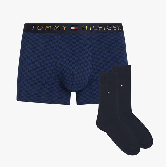 Tommy Hilfiger TRUNK PRINT & SOCK SET GOLD Mens Multicoloured