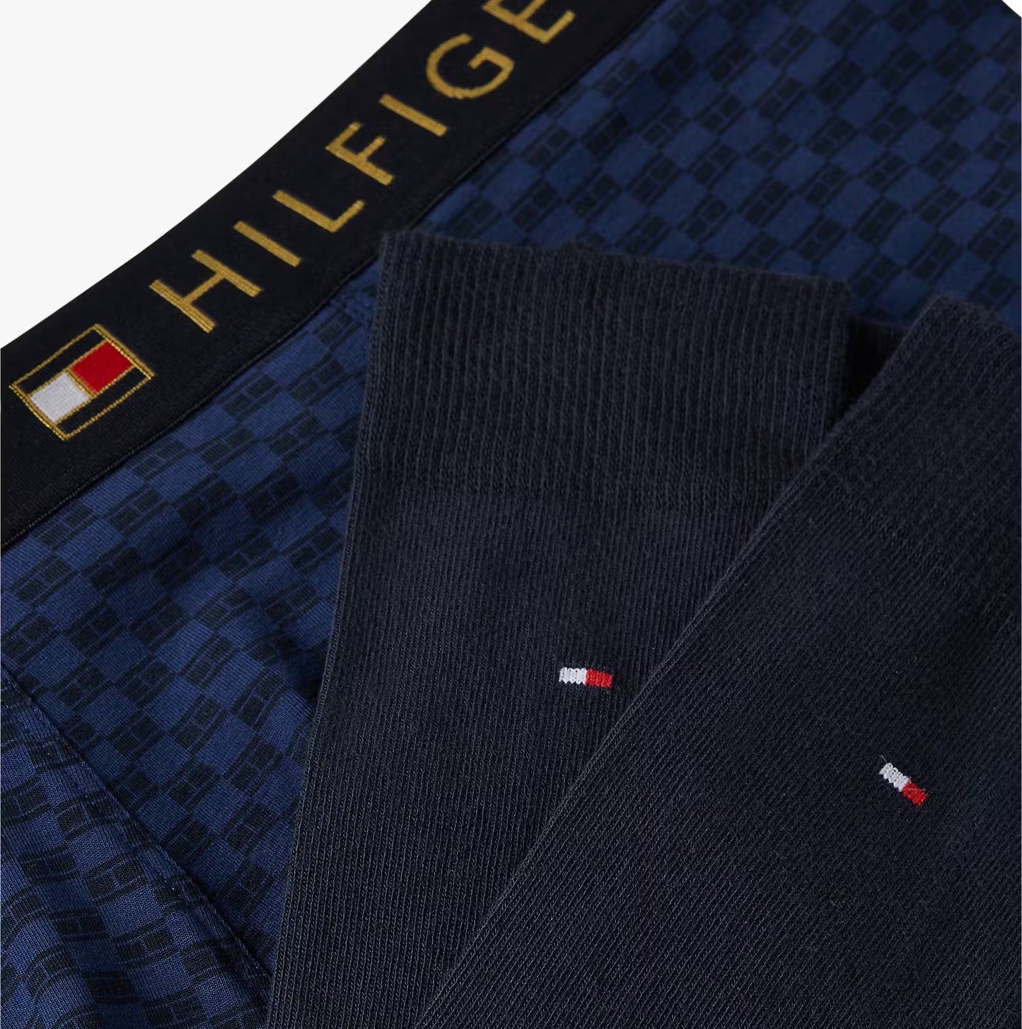 Tommy Hilfiger TRUNK PRINT & SOCK SET GOLD Mens Multicoloured