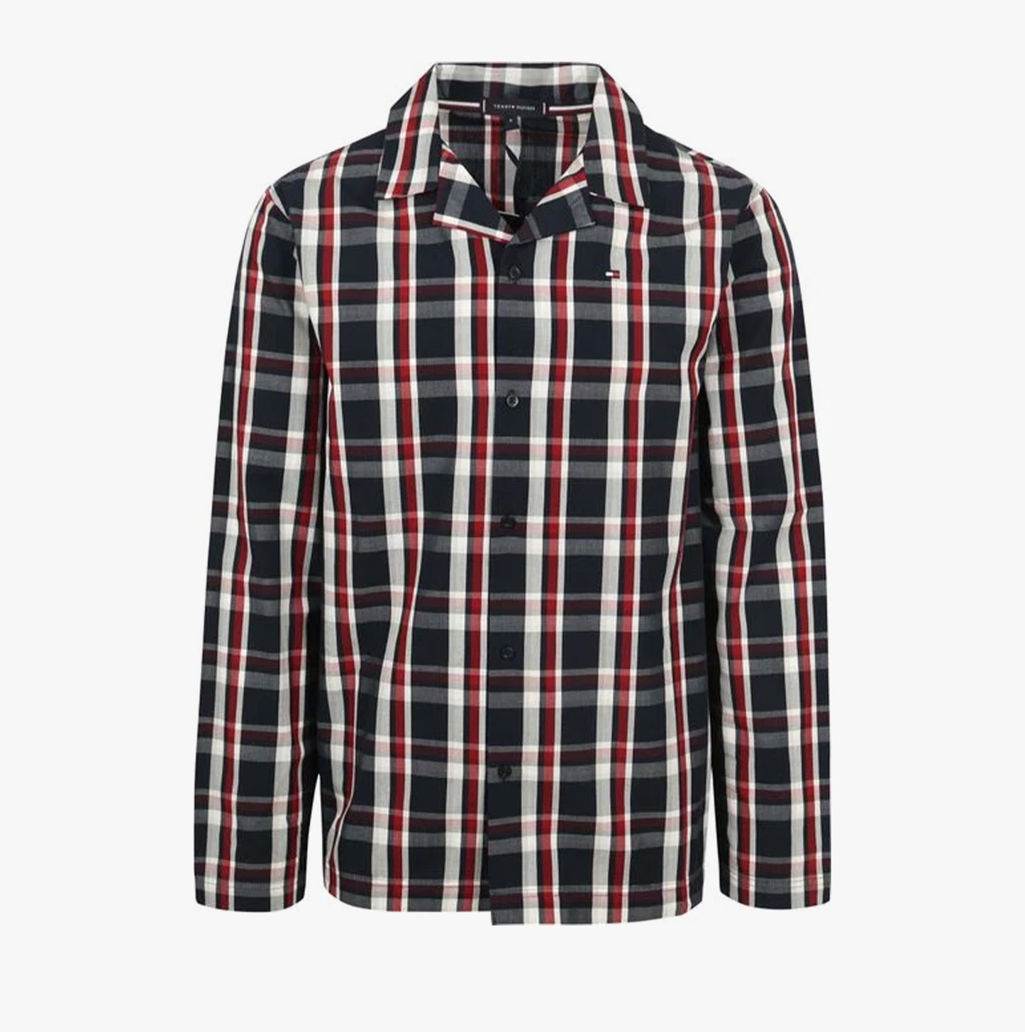 Tommy Hilfiger GLOBAL STRIPE Mens Long-Sleeve Pyjama Set Global Stp Check Desert Sky