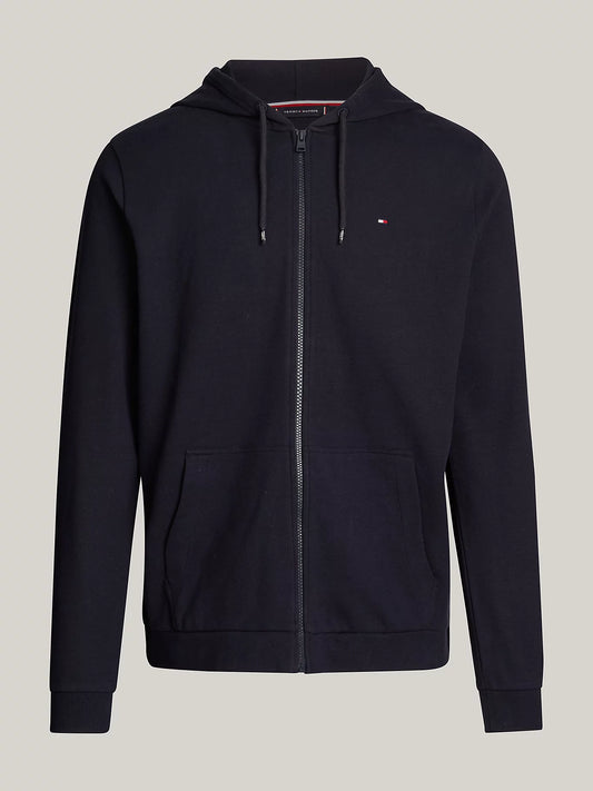 Tommy Hilfiger ORIGINAL LOGO Mens Full Zip Hoodie Desert Sky