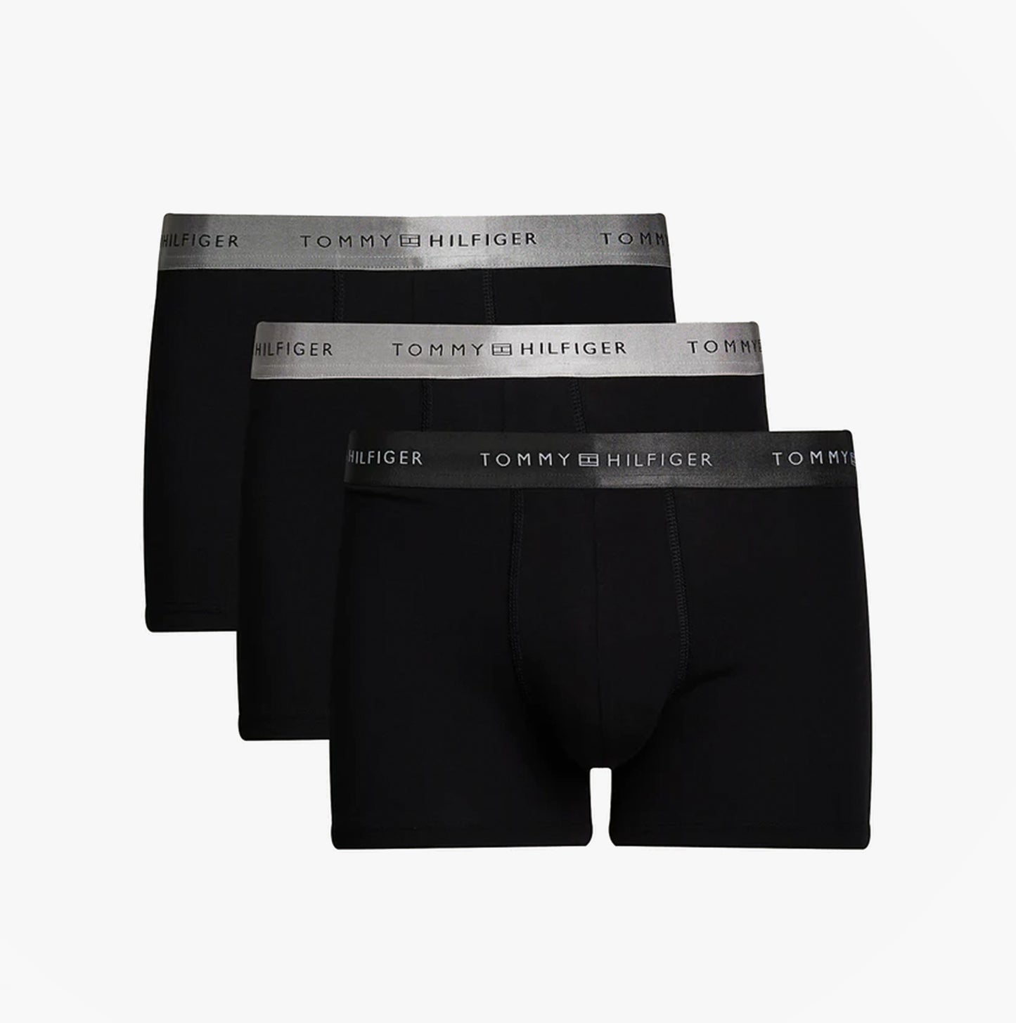 Tommy Hilfiger SIGNATURE COTTON Mens 3 Pack Trunks Black