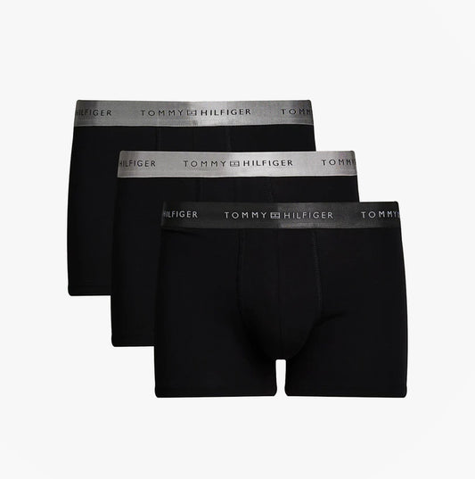 Tommy Hilfiger SIGNATURE COTTON Mens 3 Pack Trunks Black