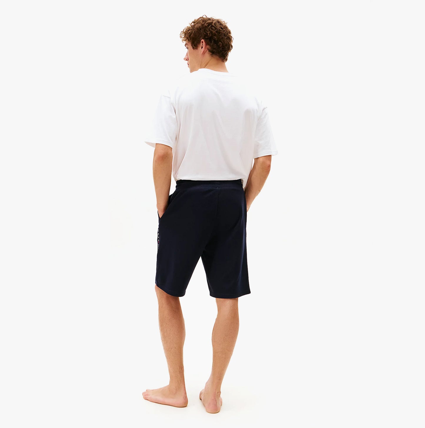 Tommy Hilfiger Mens TH Original Logo Terry Lounge Shorts Navy