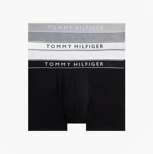 Tommy Hilfiger Mens 3 Pack Trunks Grey/Black/White
