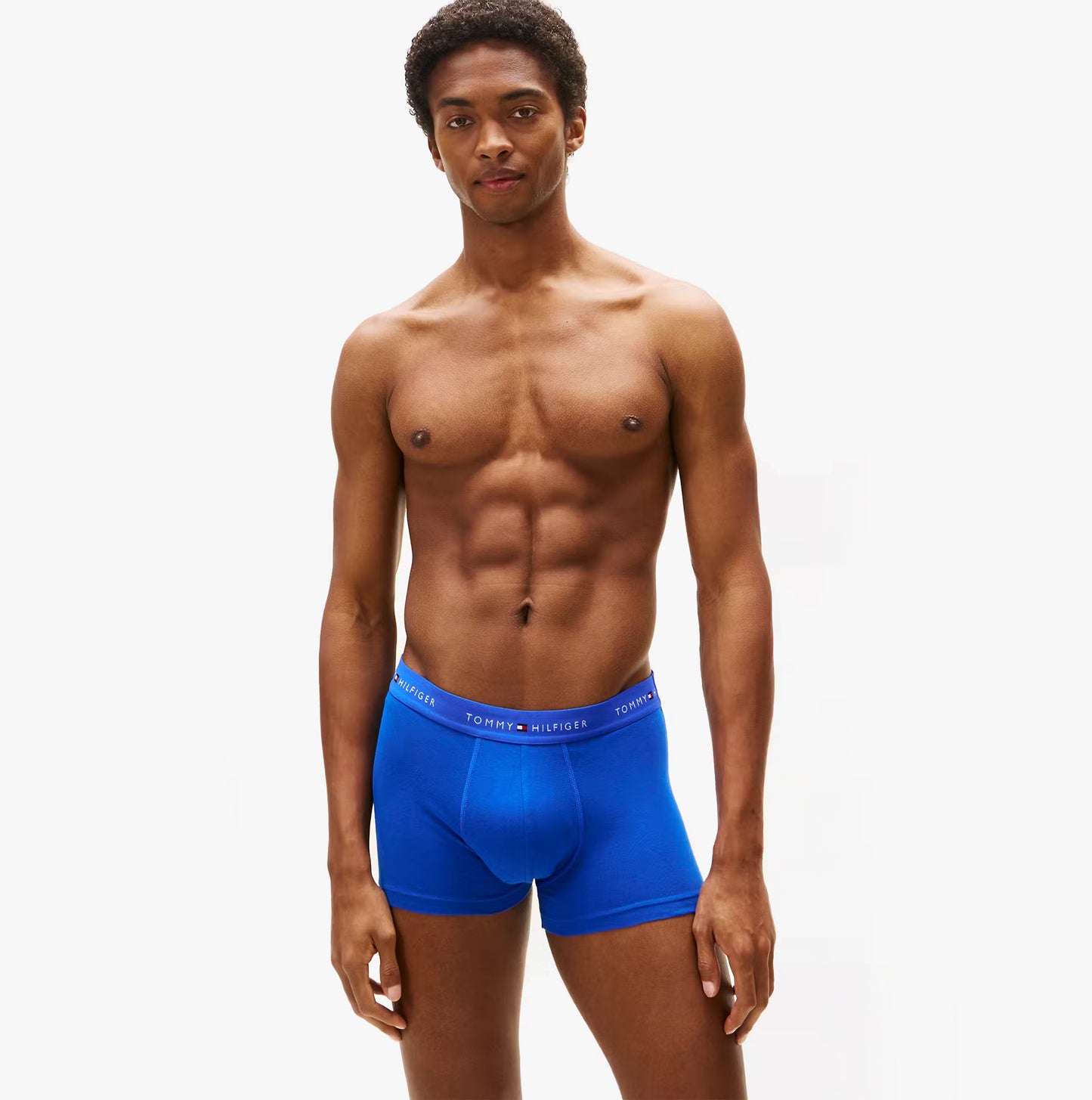 Tommy Hilfiger Mens 3 Pack Logo Waistband Cotton Trunks Multi