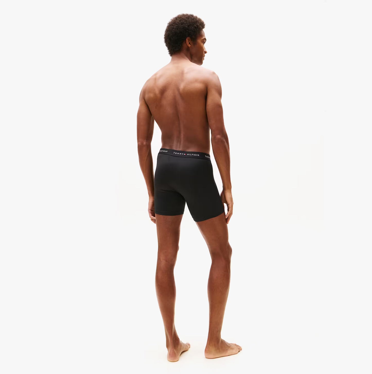 Tommy Hilfiger Mens Signature Microfibre 3 Pack Boxer Briefs Black