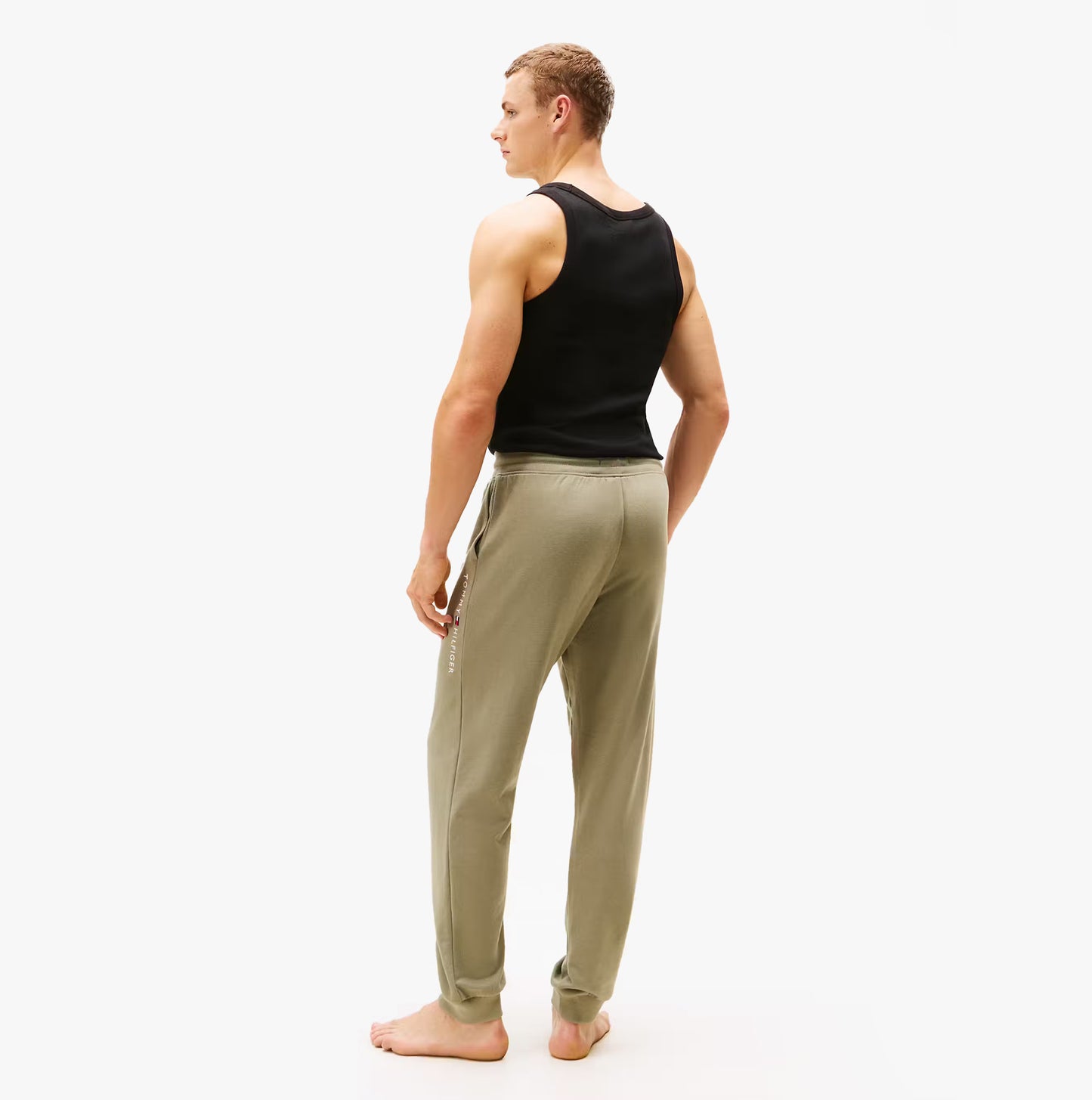 Tommy Hilfiger TH Original Mens Logo Lounge Joggers Utility Sage