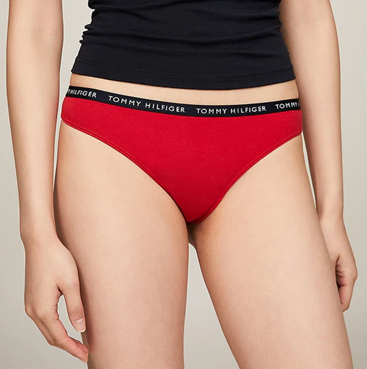 Tommy Hilfiger THONG 3 Pack Womens White/Desert Sky/Primary Red