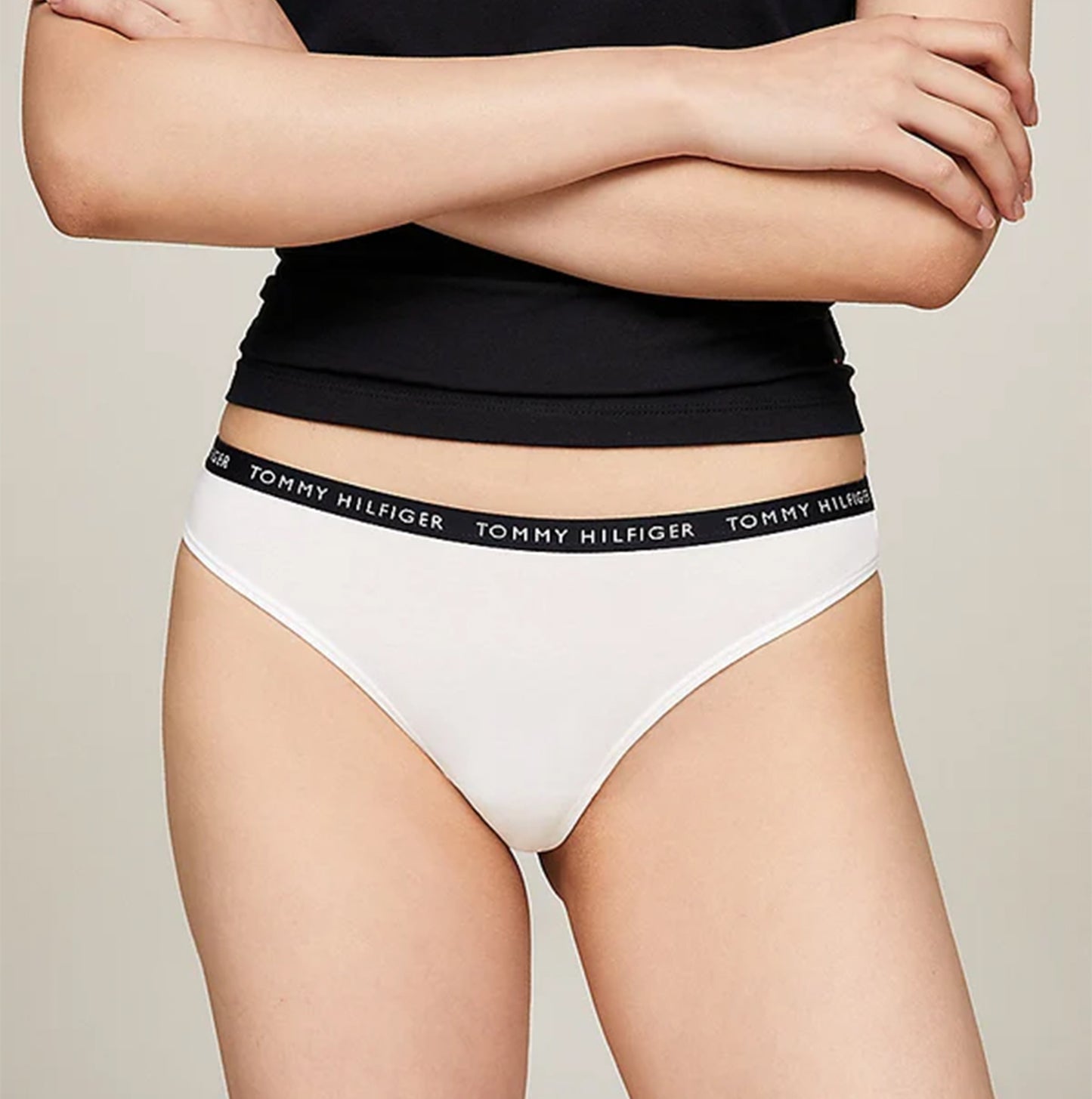 Tommy Hilfiger THONG 3 Pack Womens White/Desert Sky/Primary Red
