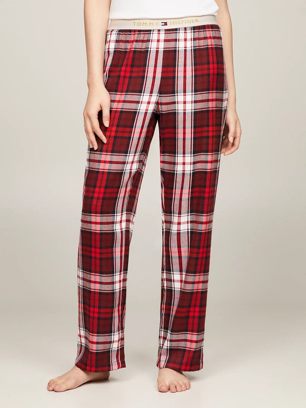 Tommy Hilfiger FLANNEL PANT Womens Pants Women Apparel Plaid Red