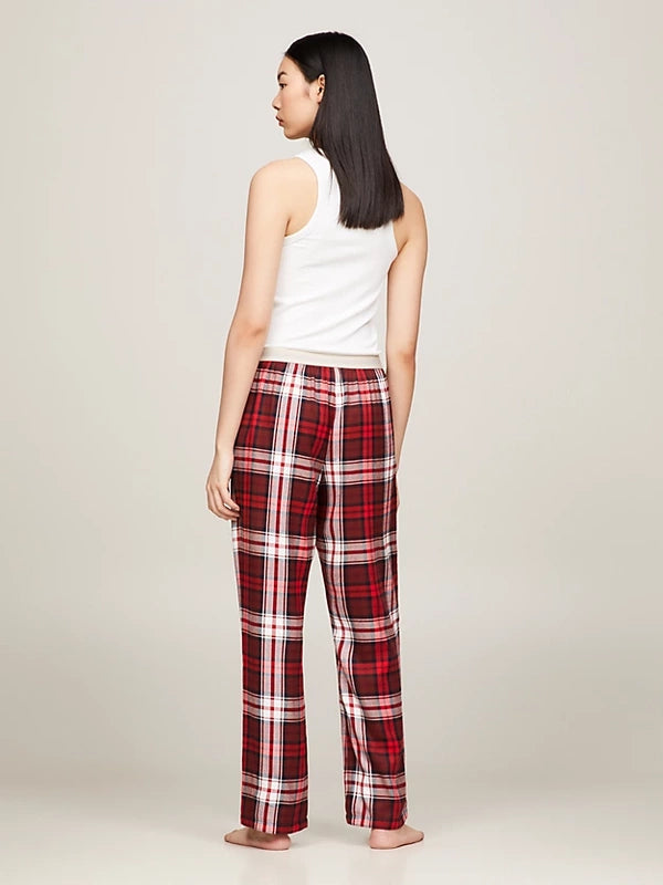 Tommy Hilfiger FLANNEL PANT Womens Pants Women Apparel Plaid Red