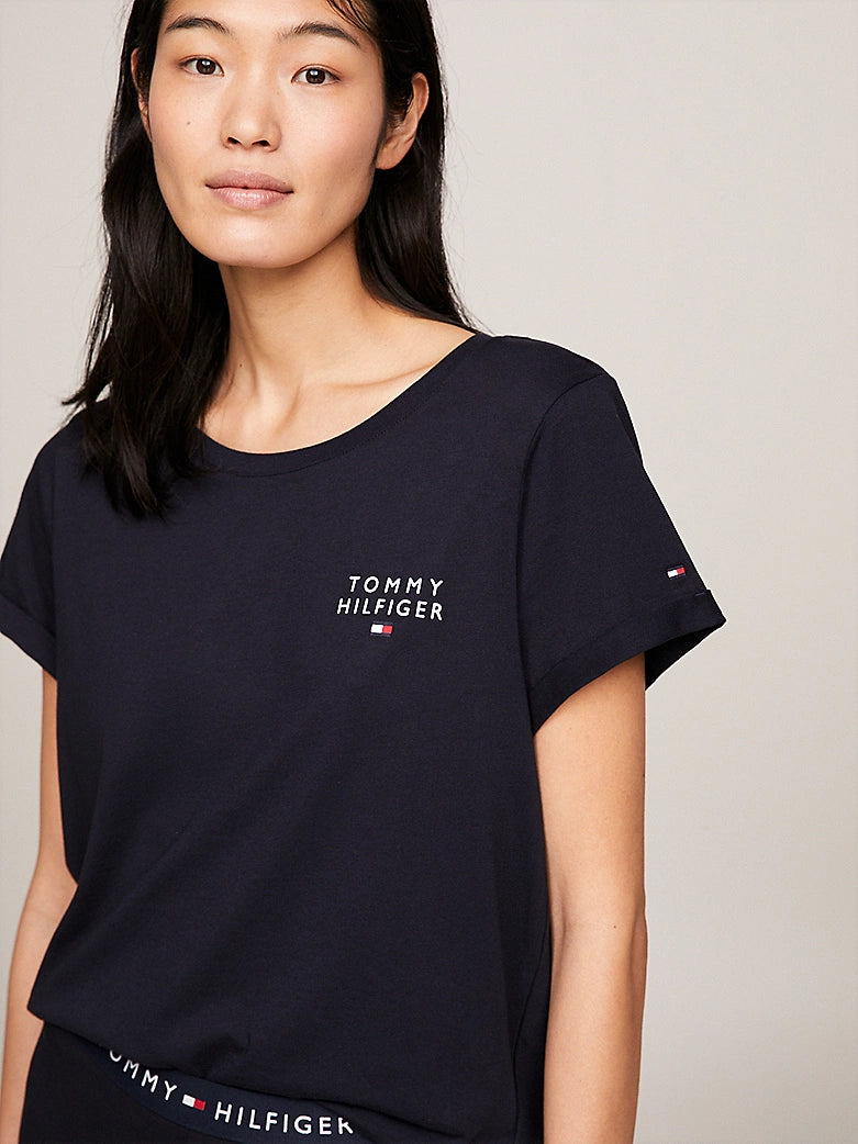 Tommy Hilfiger PURE COTTON Womens T-Shirt Desert Sky