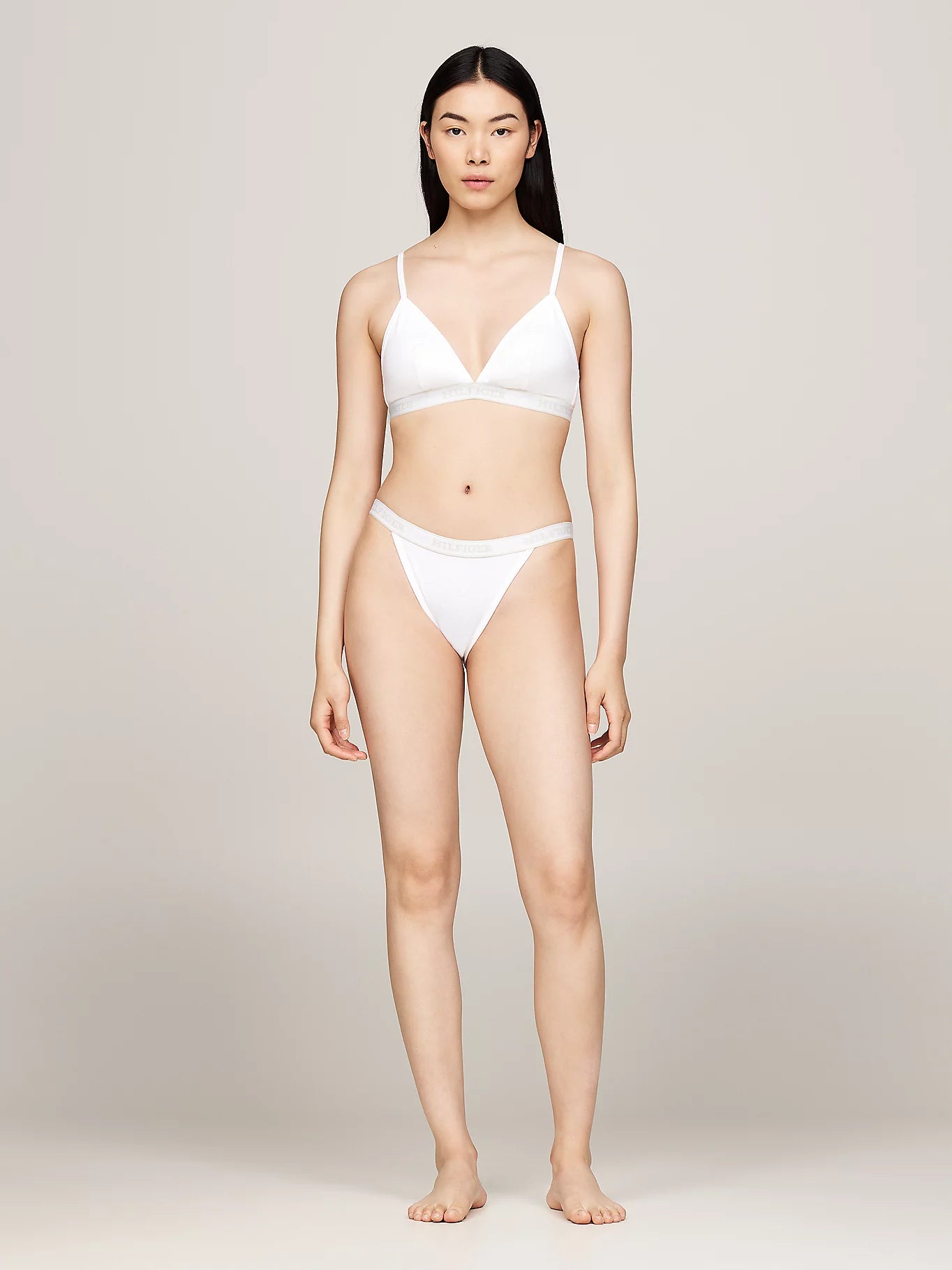 Tommy Hilfiger MONOTYPE Womens Tanga Bikini Briefs White