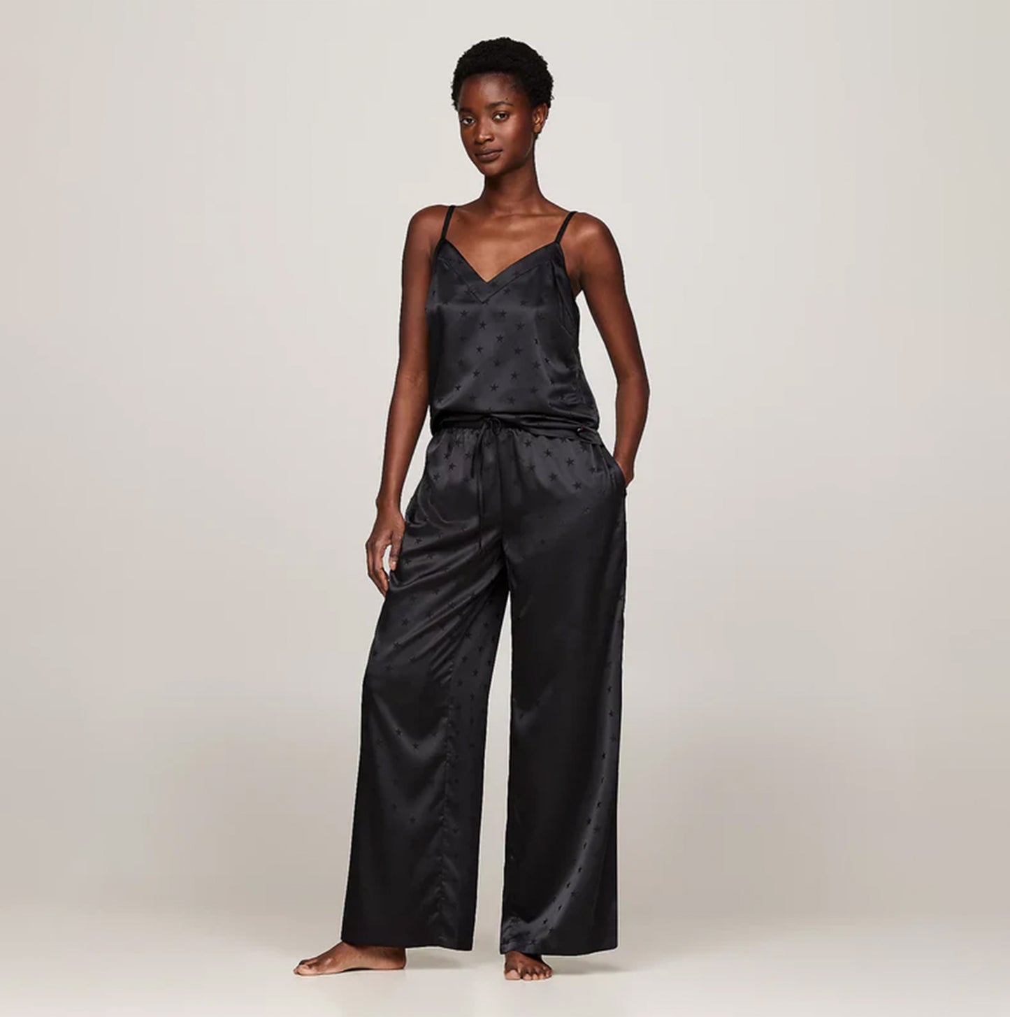 Tommy Hilfiger ESS HOLIDAY Womens Cami & Long Pants Black