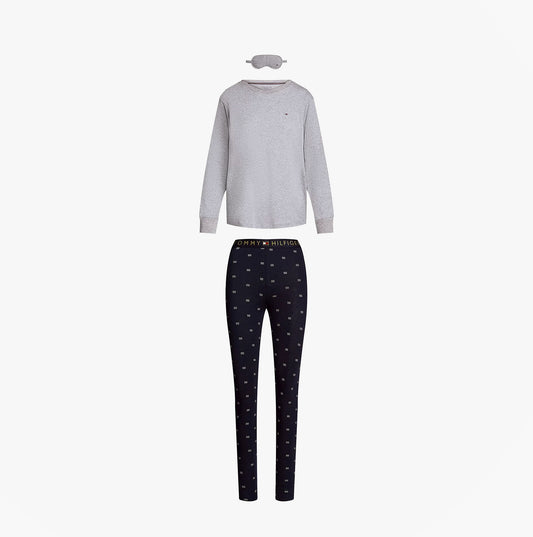 Tommy Hilfiger ORIGINAL Womens Legging Pyjama & Eye Mask Gift Set