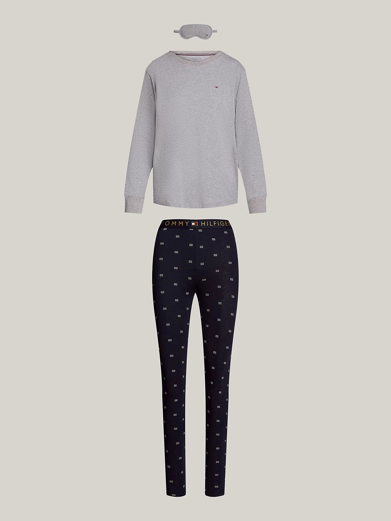 Tommy Hilfiger ORIGINAL Womens Legging Pyjama & Eye Mask Gift Set