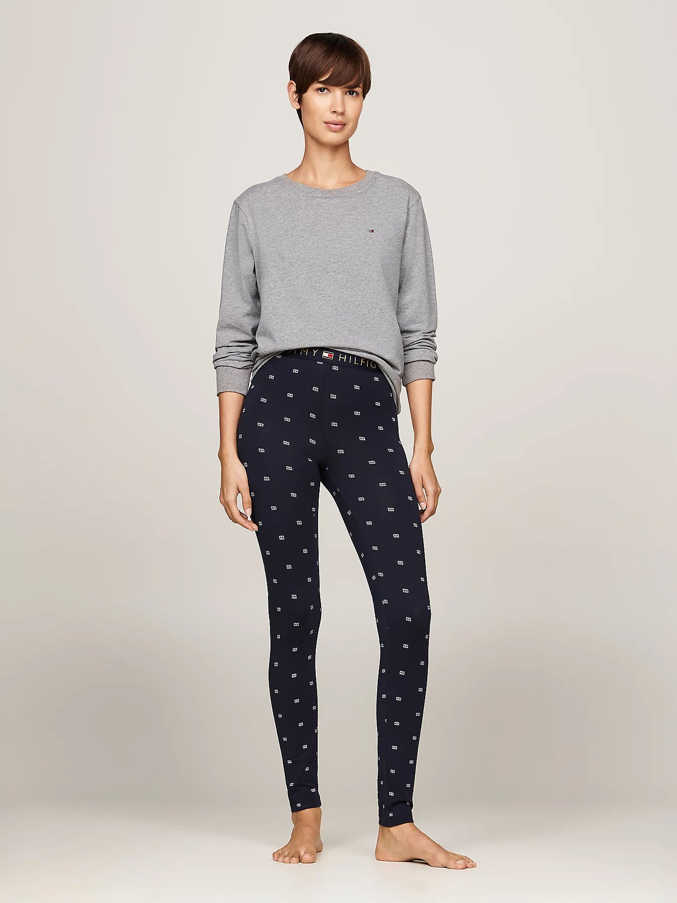 Tommy Hilfiger ORIGINAL Womens Legging Pyjama & Eye Mask Gift Set