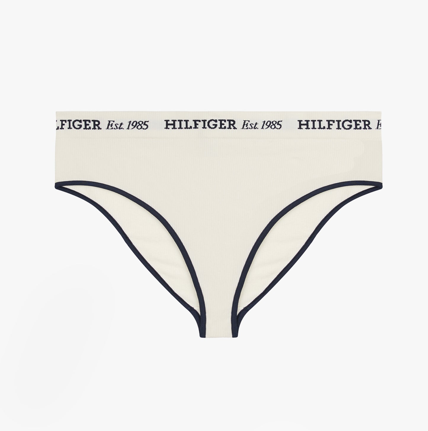 Tommy Hilfiger RIBBED Womens High Rise Briefs Ivory