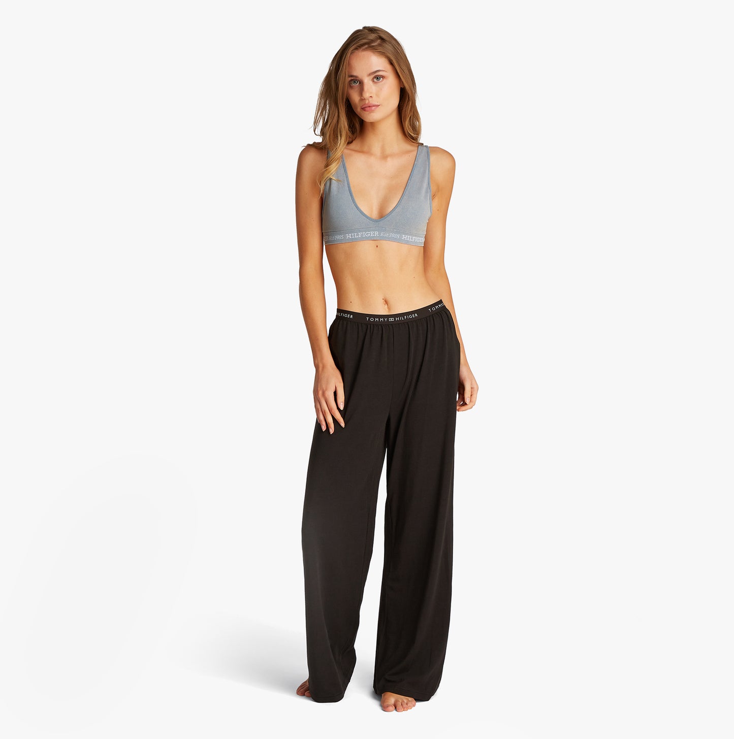 Tommy Hilfiger LOGO Womens Bralette Brisk Blue