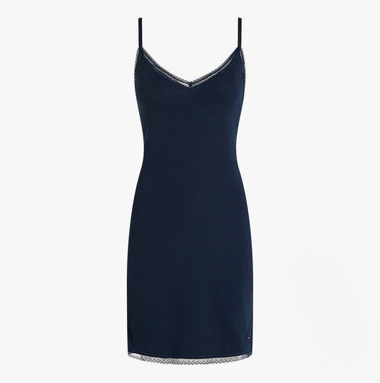 Tommy Hilfiger LACE Womens Nightdress Dark Night Navy