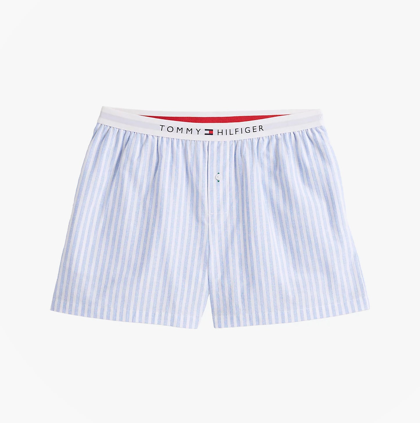 Tommy Hilfiger LINEN Relaxed Pyjama Set Womens Multi Stripes Blue Spell