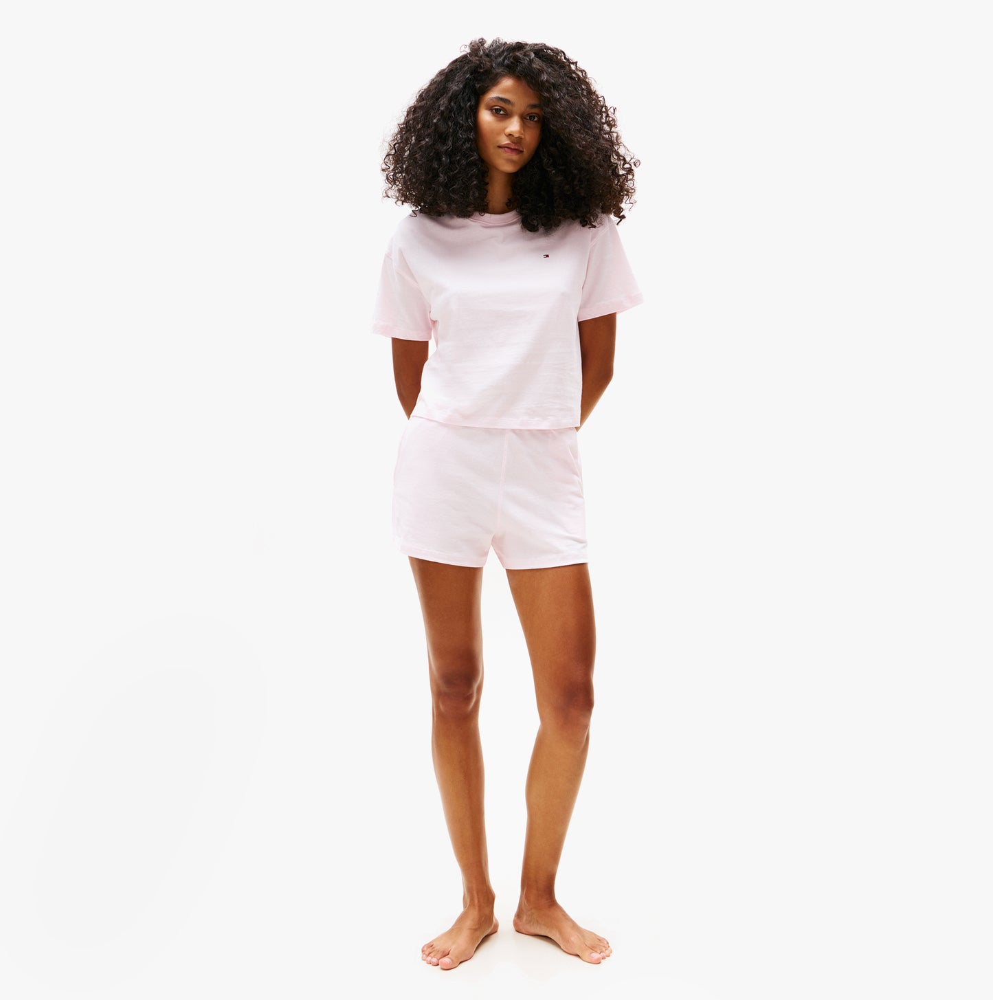 Tommy Hilfiger COTTON Womens Short Pyjama Set Light Pink