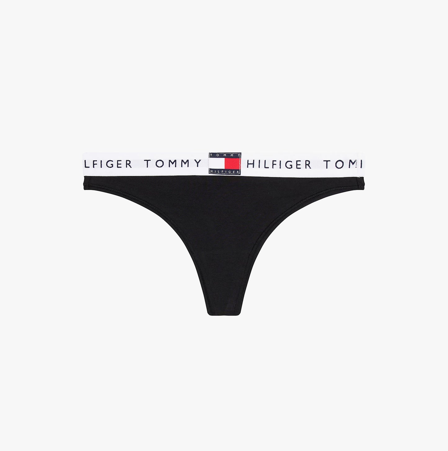 Tommy Hilfiger HERITAGE WAISTBAND Womens Logo Thong Black