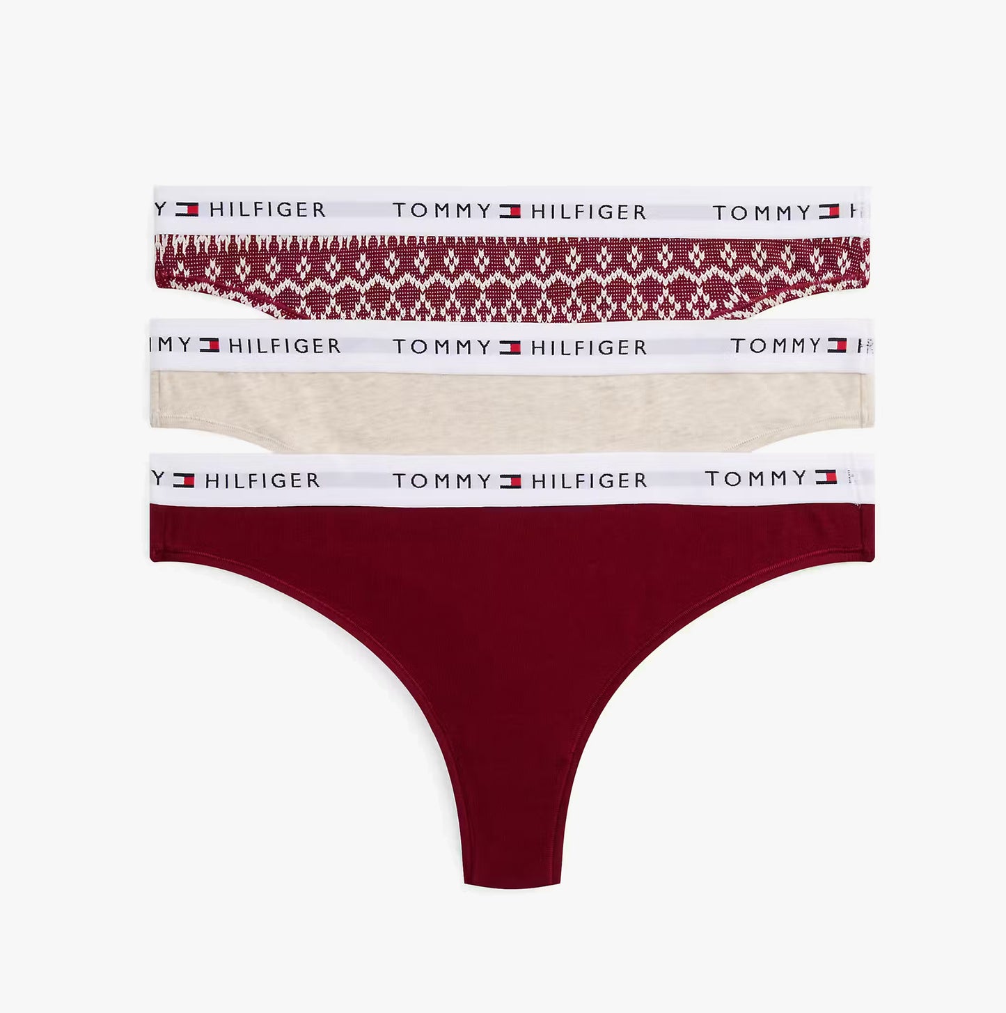 Tommy Hilfiger UW0UW06134 GIFT 3 PACK THONG PR Womens Thong Multicoloured