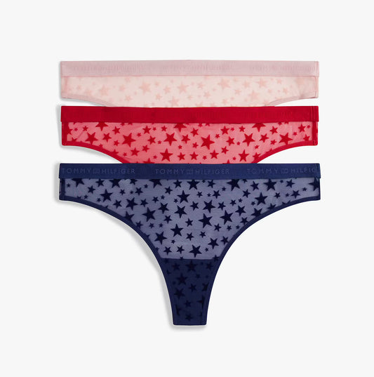 Tommy Hilfiger UW0UW06135 GIFT 3 PACK THONG Womens Thong Multicoloured