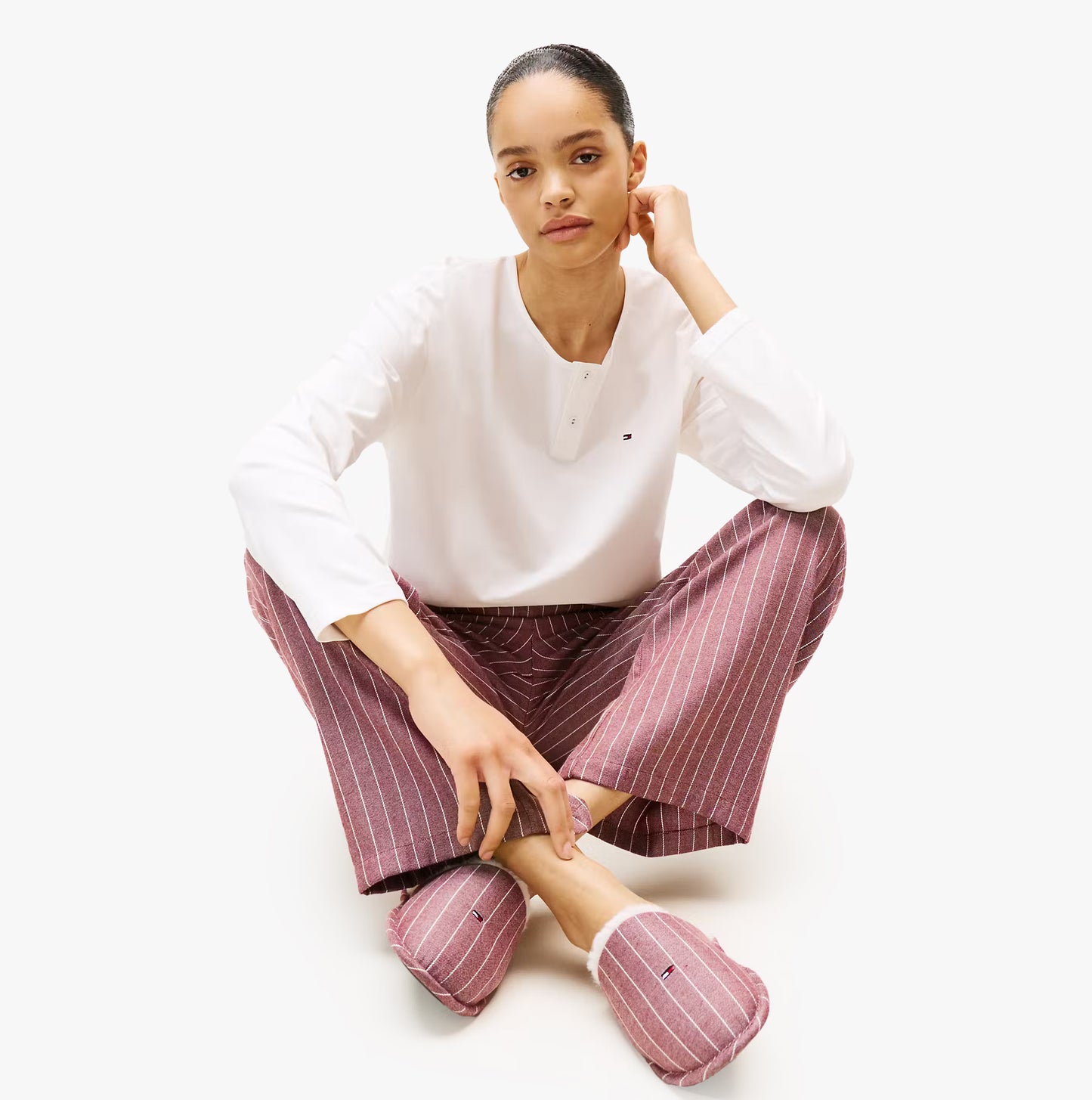Tommy Hilfiger GIFT LS TEE FLNL SET Womens Pyjama Set Multicoloured