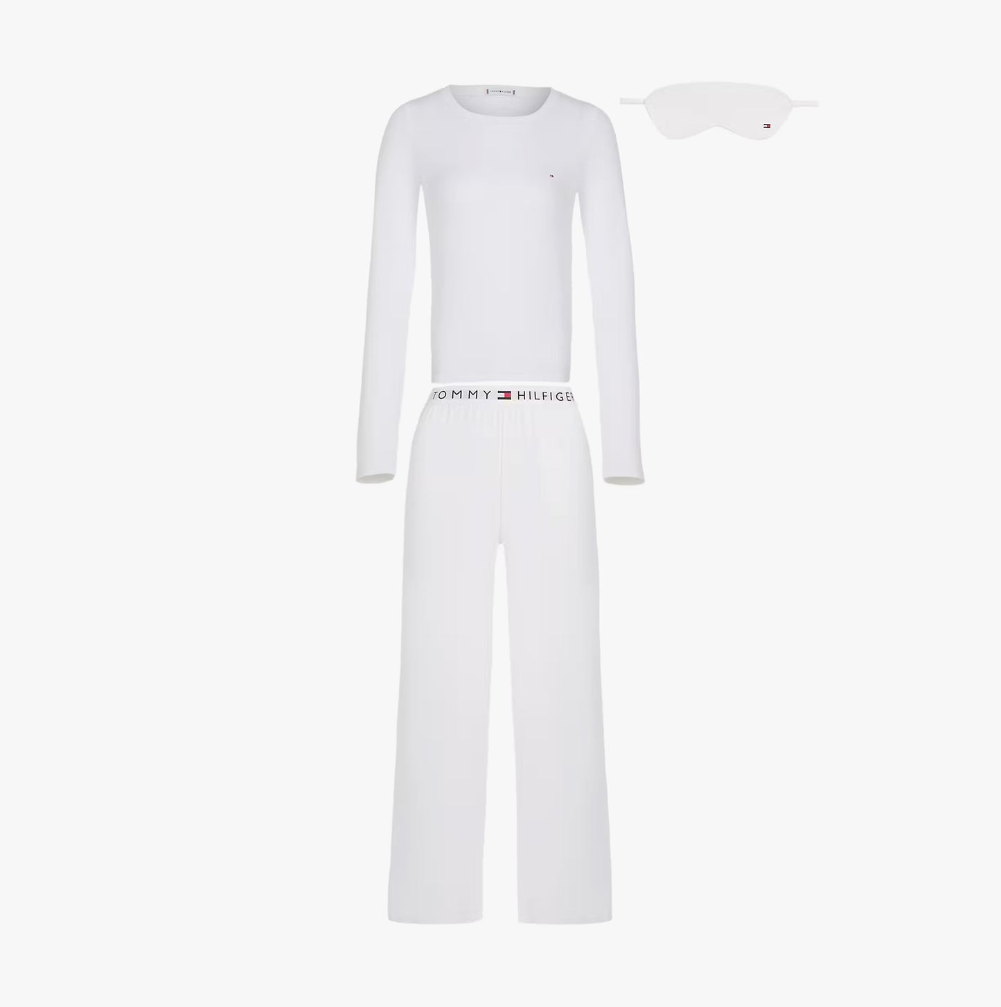 Tommy Hilfiger GIFT LS TEE PANTS SE Womens Pyjama Set Ecru