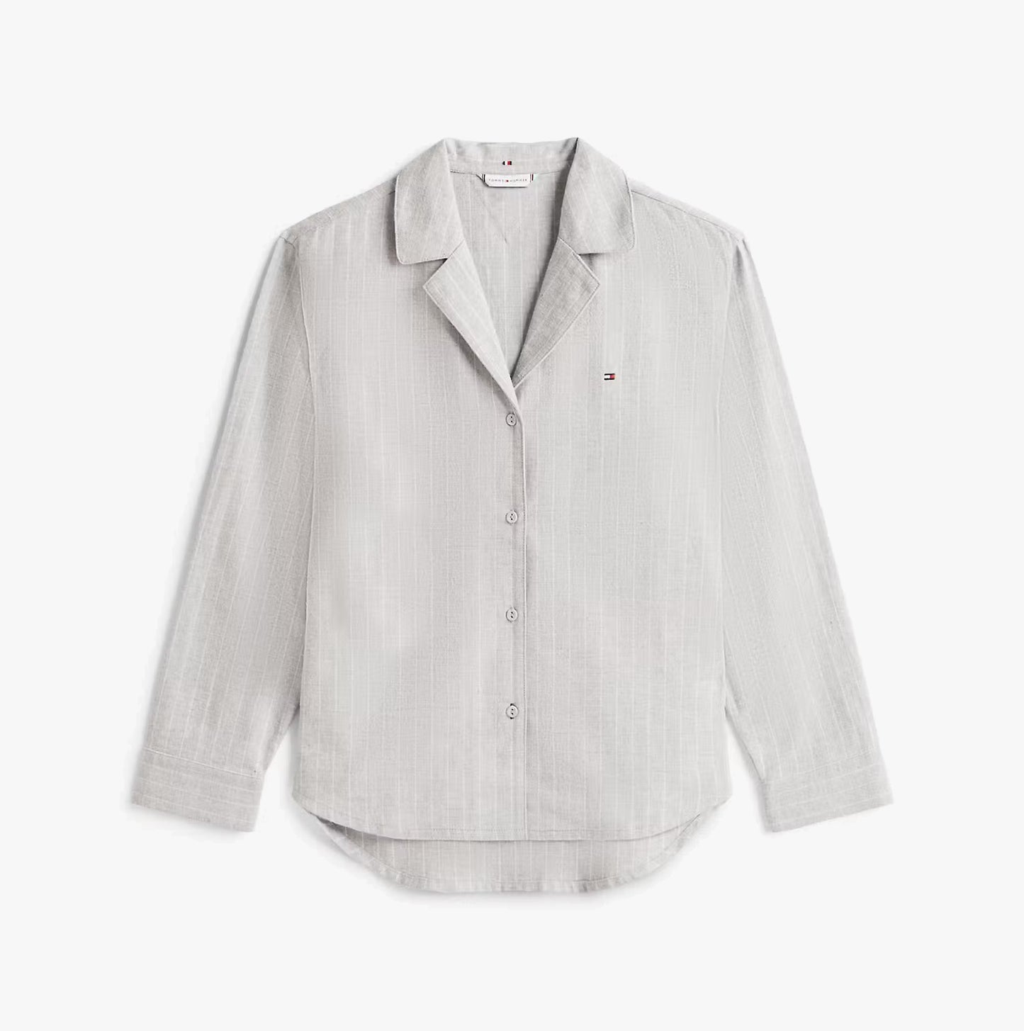 Tommy Hilfiger STRIPE FLANNEL SHIRT Womens Set Thin Stripe Light Grey