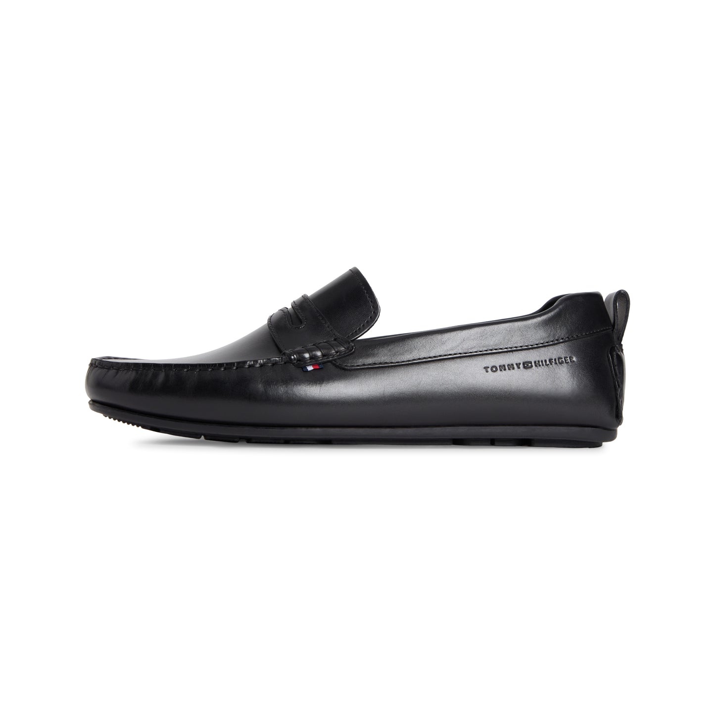 Tommy Hilfiger SCORE HILFIGER LEATHER Mens Driving Loafers Black