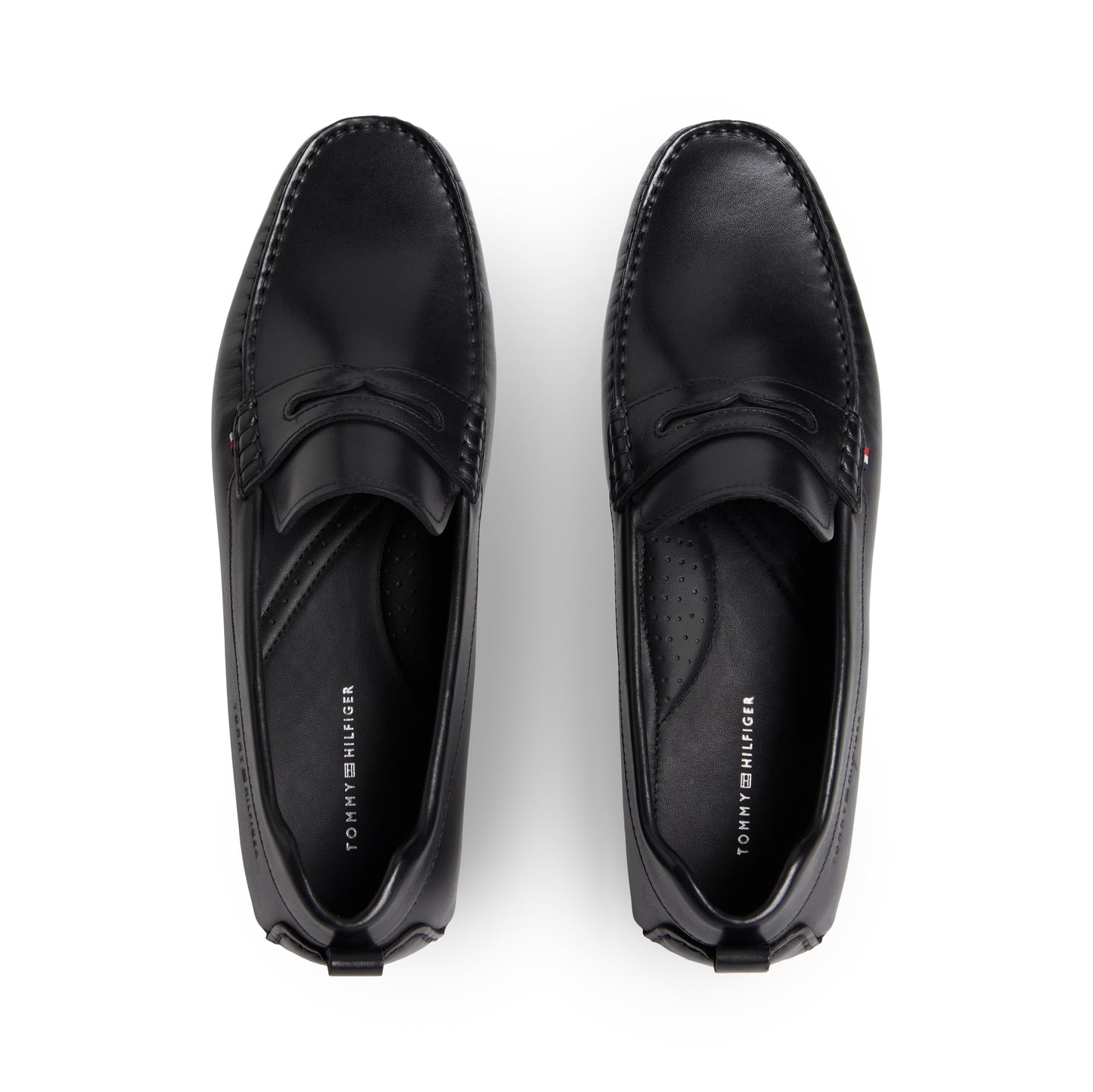Tommy Hilfiger SCORE HILFIGER LEATHER Mens Driving Loafers Black
