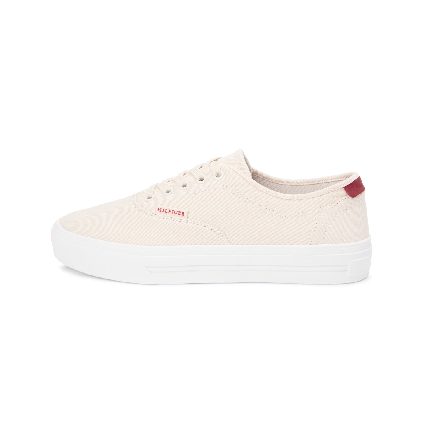 Tommy Hilfiger VULC CUP Mens Canvas Trainers Soft Cream