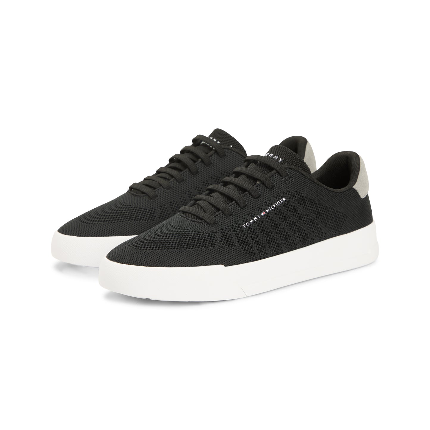 Tommy Hilfiger COURT KNIT Mens Court Trainers Black