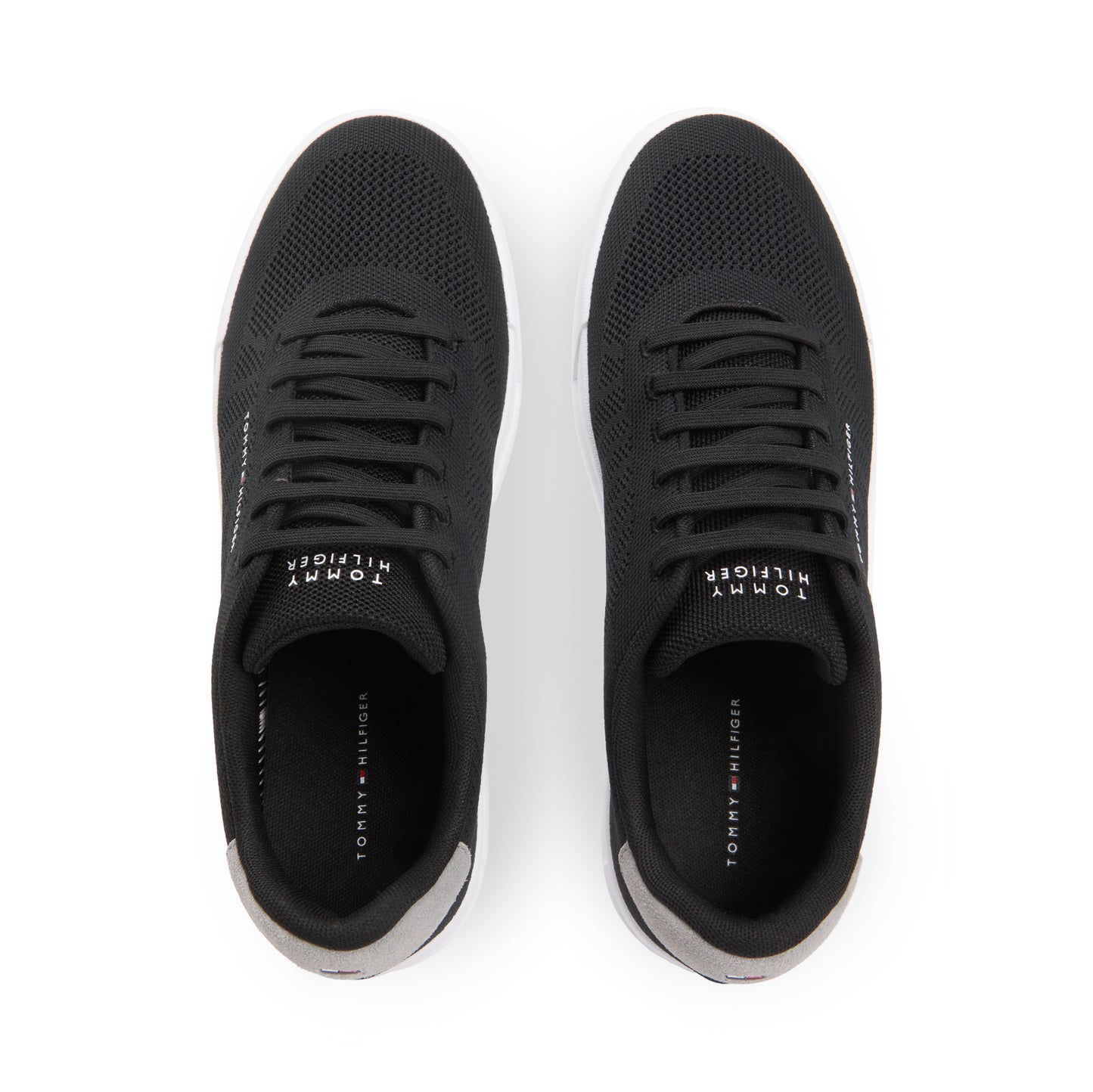 Tommy Hilfiger COURT KNIT Mens Court Trainers Black