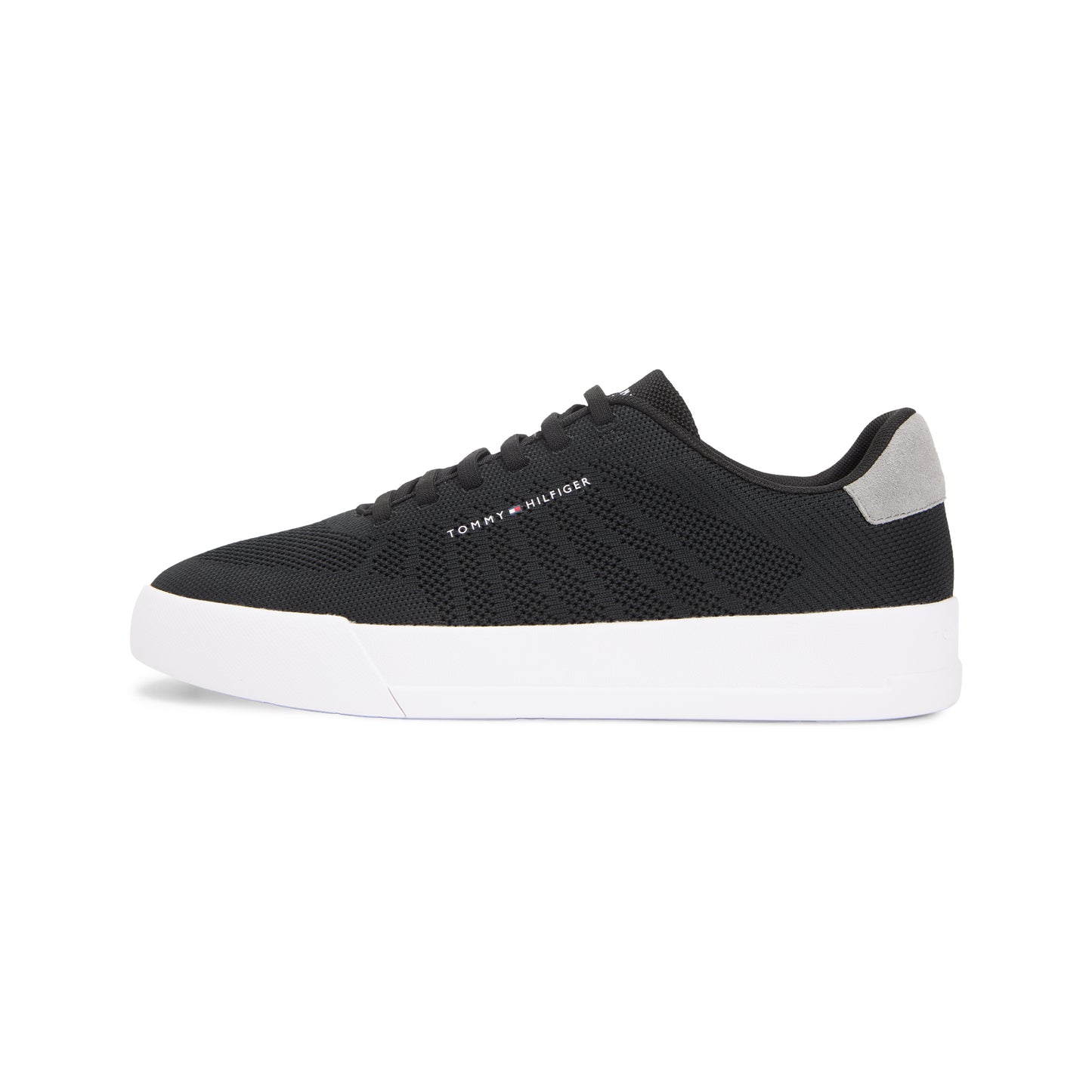 Tommy Hilfiger COURT KNIT Mens Court Trainers Black
