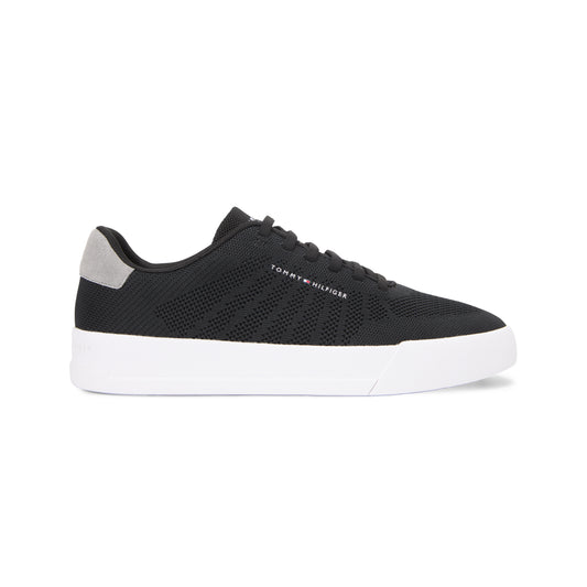 Tommy Hilfiger COURT KNIT Mens Court Trainers Black