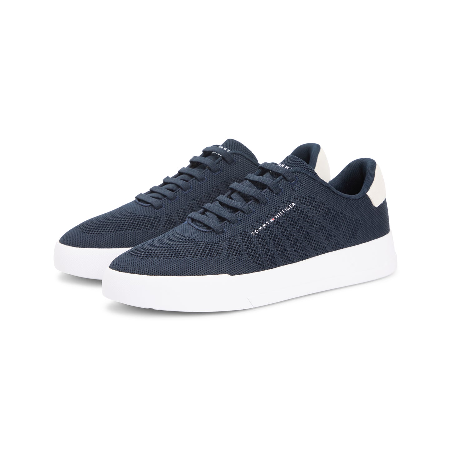 Tommy Hilfiger COURT KNIT Mens Casual Trainers Desert Sky