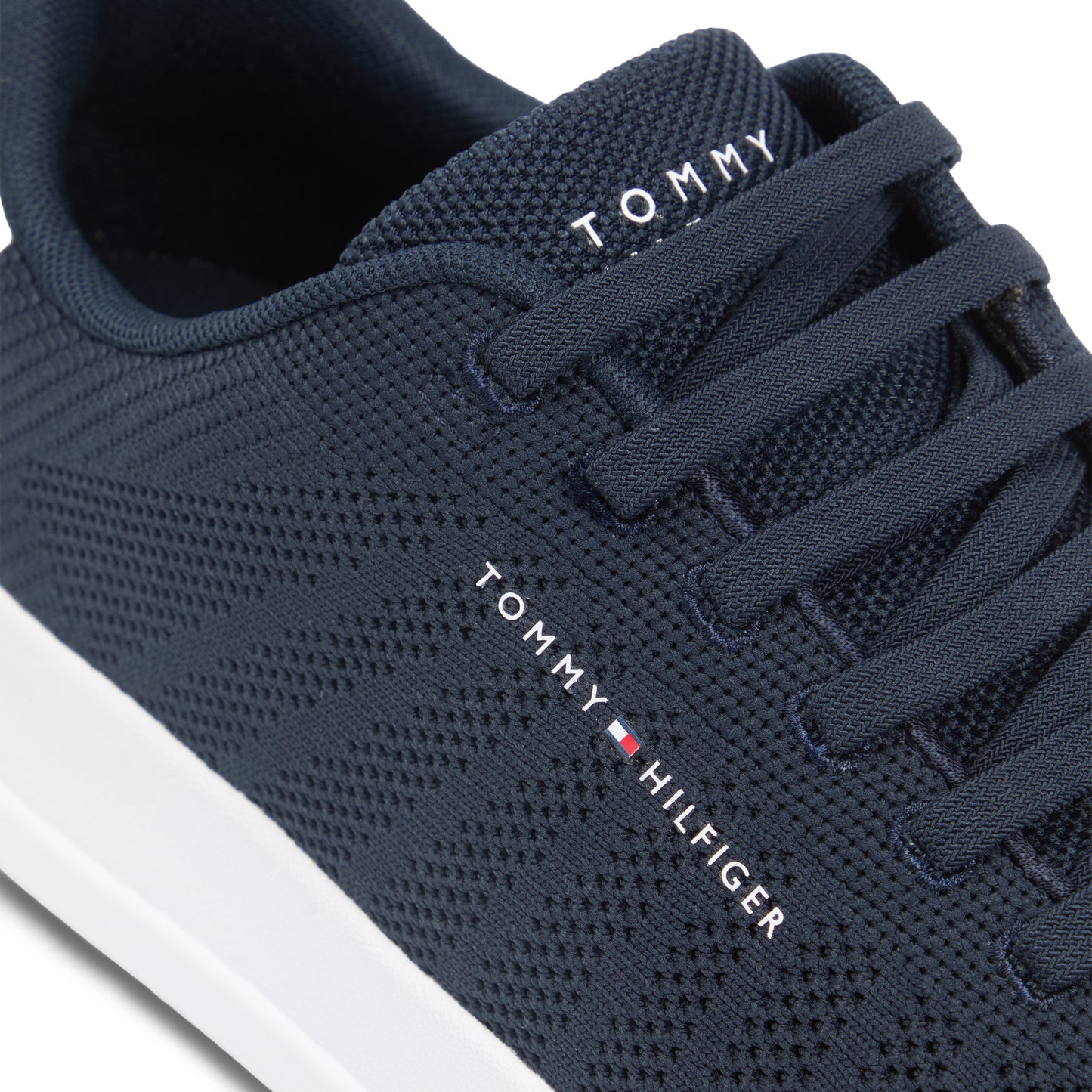 Tommy Hilfiger COURT KNIT Mens Casual Trainers Desert Sky