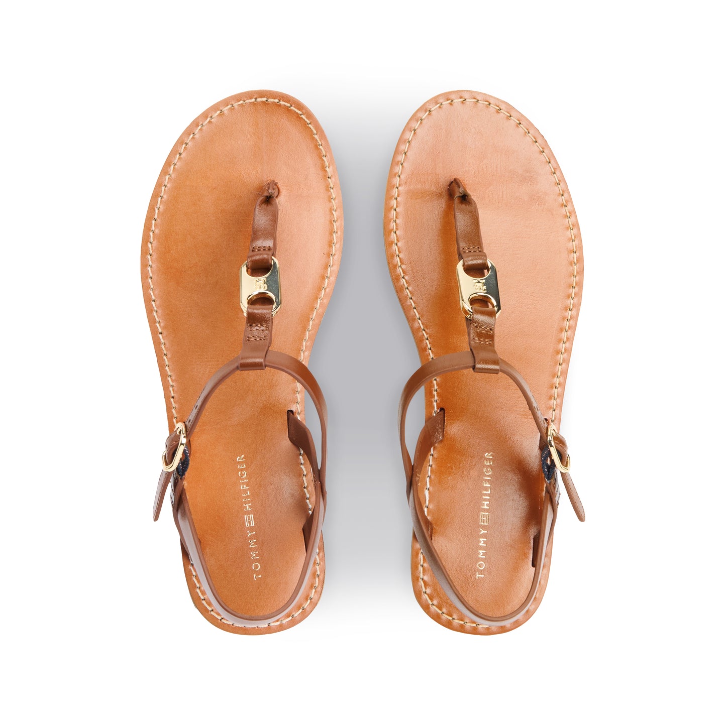 Tommy Hilfiger LEATHER THONG Sandals Womens Thong Sandals Warm Bronze