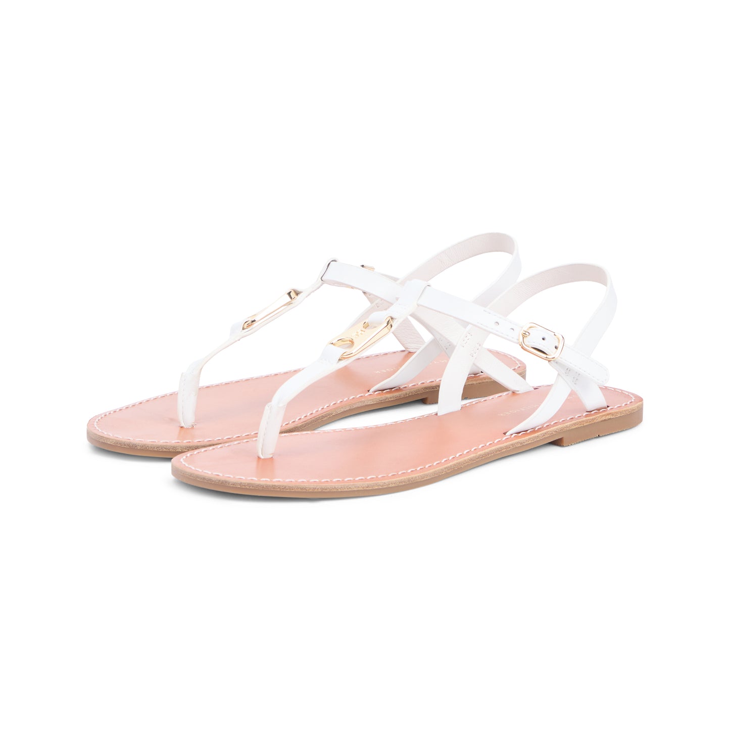 Tommy Hilfiger LEATHER THONG Sandals Womens Thong Sandals Ecru