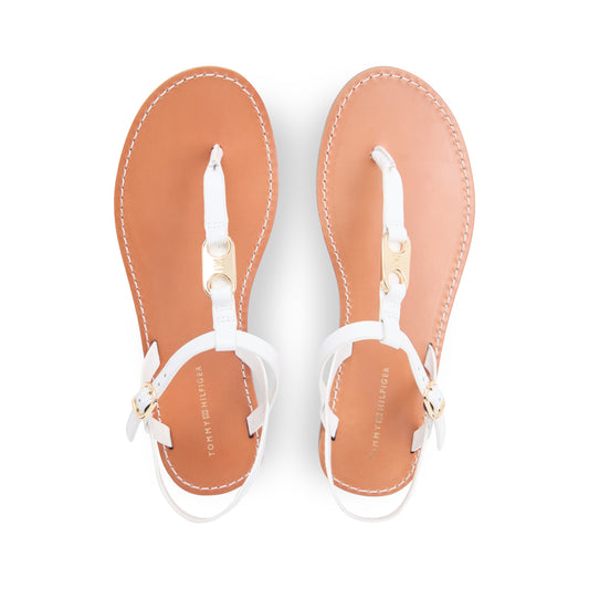 Tommy Hilfiger LEATHER THONG Sandals Womens Thong Sandals Ecru