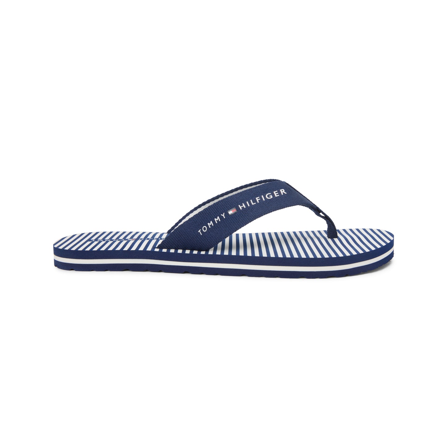 Tommy Hilfiger ITHACA STRIPE Womens Toe-Post Sandals Preppy Navy